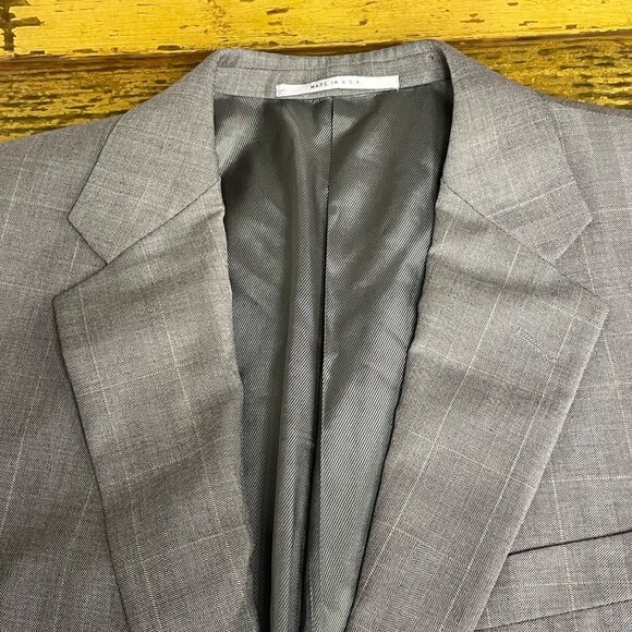 Hickey Freeman Worsted Wool 2 Button Sport Coat Blazer Gray Sz 41 LONG - Picture 3 of 8